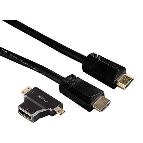 Hama High Speed HDMI-Kabel mit 2 HDMI-Adapter (Stecker, Ethernet, 1,5m) von Hama