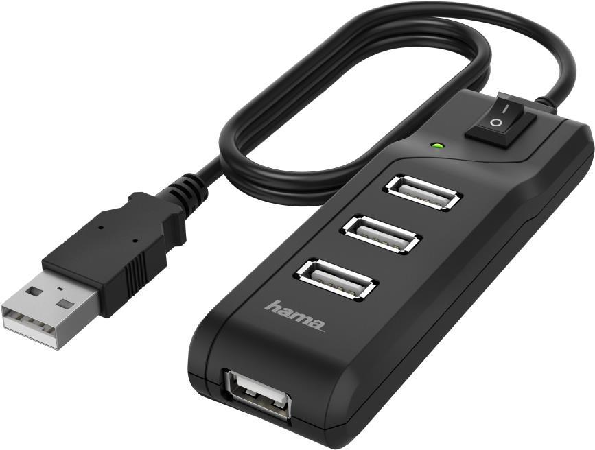 Hama - Hub - 4 x USB2.0 - Desktop (00200118) von Hama