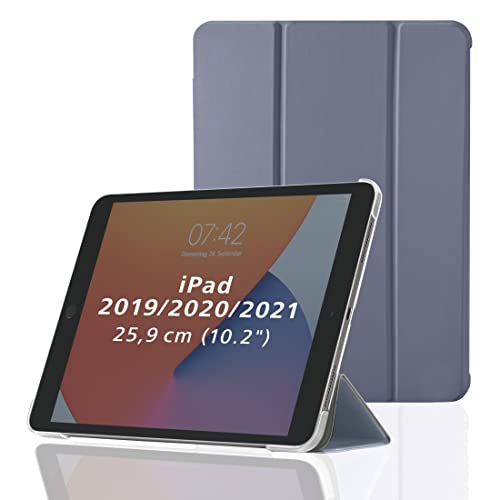 Hama Hülle für Apple iPad 2021 / 2020 / 2019 10.2" (aufklappbares Case für Apple Tablet 10,2 Zoll Gen. 7/8/9, Schutzhülle mit Standfunktion, transparente Rückseite, magnetisches Cover) flieder von Hama