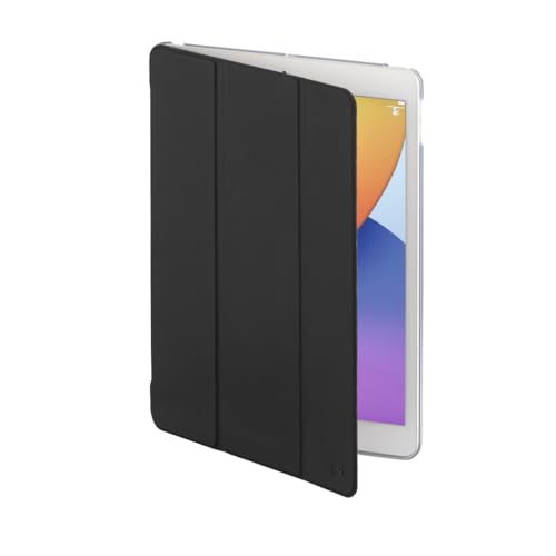 Hama Hülle für Apple iPad 2021 / 2020 / 2019 10.2" (aufklappbares Case für Apple Tablet 10,2 Zoll Gen. 7/8/9, Schutzhülle mit Standfunktion, transparente Rückseite, magnetisches Cover) schwarz von Hama