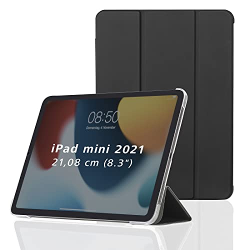 Hama Hülle für Apple iPad mini 2021 (aufklappbares Case für Apple Tablet mini 6. Generation, Schutzhülle mit Standfunktion, transparente Rückseite, magnetisches Cover) schwarz von Hama