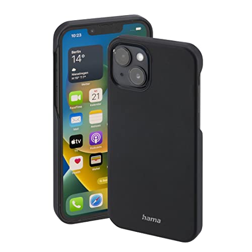 Hama Hülle für Apple iPhone 14 (Handyhülle schützt vor Stößen, Kratzern und Schmutz, elegantes Case aus Kunstleder) schwarz von Hama