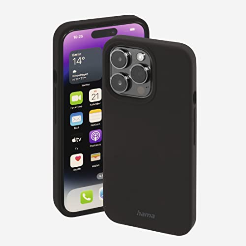 Hama Hülle für Apple iPhone 14 Pro Max kompatibel mit MagSafe (Magnetische Hülle für induktives Laden, Handyhülle schützt vor Stößen, Kratzern und Schmutz, seidig mattes Case aus robustem TPU) schwarz Hama Hülle für Apple iPhone 14 Pro Max kompatibel mit MagSafe (Magnetische Hülle für induktives Laden, Handyhülle schützt vor Stößen, Kratzern und Schmutz, seidig mattes Case aus robustem TPU) schwarz von Hama