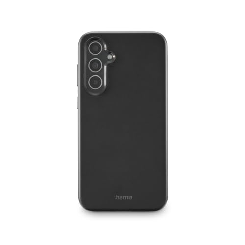 Hama Hülle für Samsung Galaxy S23 FE (Kunstleder, Metall, elegante Handyhülle für Rückseite, extra Schutz für Kamera und Display, Wireless Charging kompatibel, weich, recycelt) schwarz von Hama