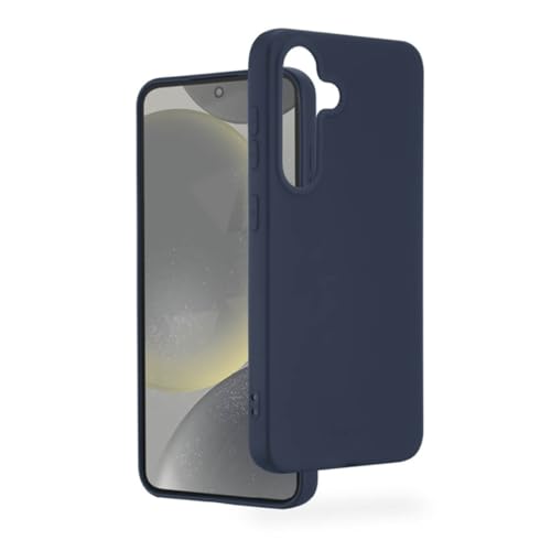 Hama Hülle für Samsung Galaxy S24 (Handyhülle, stoßfest, Kratzfest, Elegante Schutzhülle für Rückseite, weich, Slim, softe Oberfläche, Wireless Charging kompatibel) blau von Hama