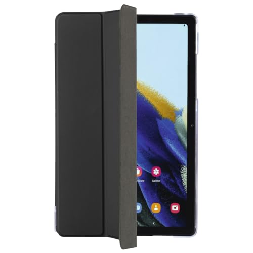 Hama Hülle für Samsung Galaxy Tab A8 10.5" (aufklappbares Case für Samsung Tablet 10,5 Zoll/26,4 cm A 8, Schutzhülle mit Standfunktion, transparente Rückseite, magnetisches Cover) schwarz von Hama
