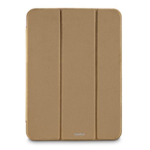 Hama Hülle für iPad 10.9“ (10. Generation 2022), Standfunktion, Magnet (Tablethülle, Tablet Case, für Apple iPad 10. Generation, Stand, Schutz, Klapphülle, transparent, samtig, Velvet Style) sand von Hama