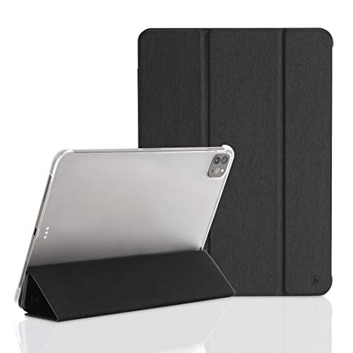 Hama Hülle für iPad Pro 2020 11 Zoll (aufklappbares Case für Apple Tablet, Schutz-Hülle mit Standfunktion, transparente Rückseite, magnetisches Cover mit Auto Wake/Sleep) schwarz von Hama