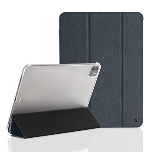 Hama Hülle für iPad Pro 2020 11 Zoll (aufklappbares Case für Apple Tablet, Schutz-Hülle mit Standfunktion, transparente Rückseite, magnetisches Cover mit Auto Wake/Sleep Funktion) blau von Hama