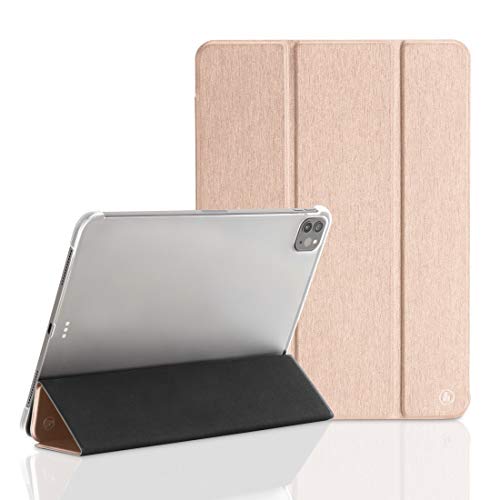 Hama Hülle für iPad Pro 2020 11 Zoll (aufklappbares Case für Apple Tablet, Schutz-Hülle mit Standfunktion, transparente Rückseite, magnetisches Cover mit Auto Wake/Sleep Funktion) rosa von Hama