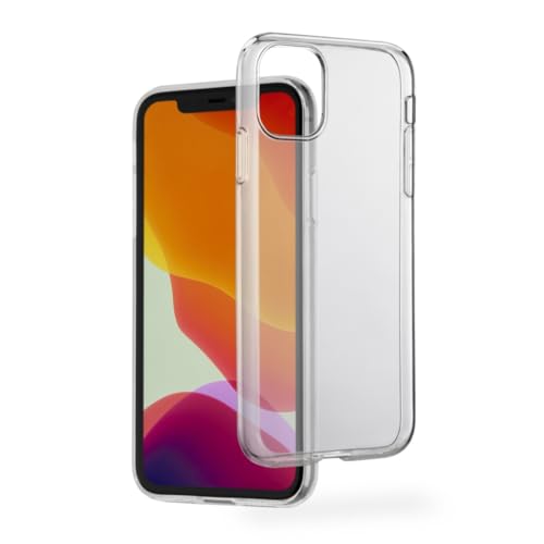 Hama Hülle für iPhone 11 (Handyhülle, Schutzhülle für Rückseite, Case, Kratzfest, extra Schutz für Kamera und Display, Wireless Charging kompatibel, transparent, Slim, Hülle dünn) durchsichtig von Hama