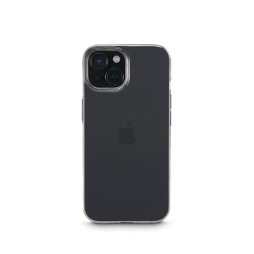 Hama Hülle für iPhone 15 (Handyhülle, Schutzhülle für Rückseite, Case, Kratzfest, extra Schutz für Kamera und Display, Wireless Charging kompatibel, transparent, Slim, Hülle dünn) durchsichtig von Hama
