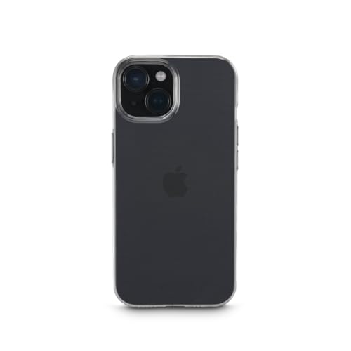 Hama Hülle für iPhone 15 Plus (Handyhülle, Schutzhülle für Rückseite, Case, Kratzfest, extra Schutz für Kamera und Display, Wireless Charging kompatibel, transparent, Slim, Hülle dünn) durchsichtig von Hama