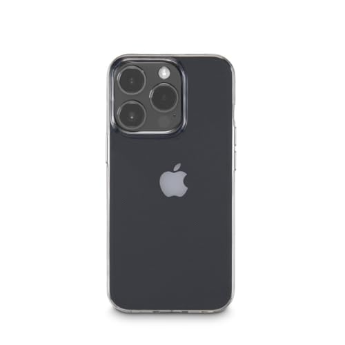Hama Hülle für iPhone 15 Pro Max (Handyhülle, Schutzhülle für Rückseite, Case, kratzfest, extra Schutz für Kamera und Display, Wireless Charging kompatibel, transparent, slim, Hülle dünn) durchsichtig von Hama