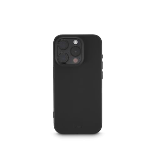 Hama Hülle für iPhone 15 Pro Max (Handyhülle, stoßfest, Kratzfest, Elegante Schutzhülle für Rückseite, weich, Slim, softe Oberfläche, Wireless Charging kompatibel) schwarz von Hama