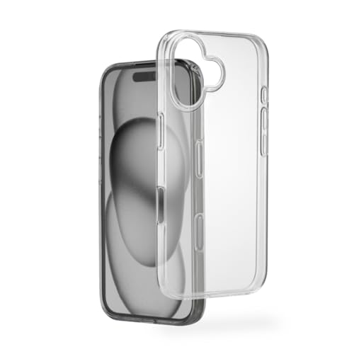 Hama Hülle für iPhone 16 Plus (Handyhülle, Schutzhülle für Rückseite, Case, Kratzfest, extra Schutz für Kamera und Display, Wireless Charging kompatibel, transparent, Slim, Hülle dünn) durchsichtig von Hama