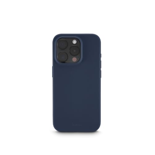 Hama Hülle für iPhone 16 Pro (Handyhülle, stoßfest, Kratzfest, Elegante Schutzhülle für Rückseite, weich, Slim, softe Oberfläche, Wireless Charging kompatibel) blau von Hama
