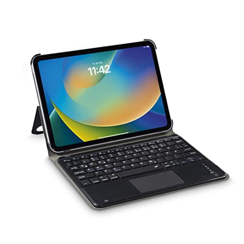Hama Hülle mit Tastatur für iPad 10. Generation 2022 (Bluetooth Tastatur mit Touchpad, Standfunktion, magnetische Tablethülle, Tablet Case, für Apple iPad 10.9“, herausnehmbare Tastatur) schwarz von Hama