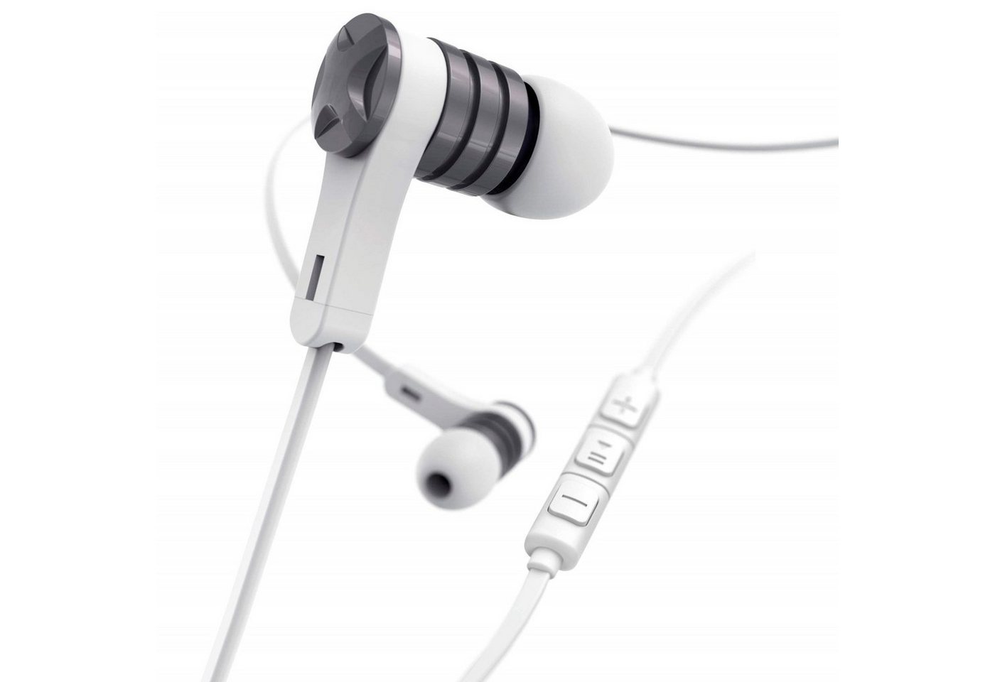Hama Intense In-Ear Headset 3,5mm Klinke Ohrhörer Smartphone-Headset (Anruffunktion, Mikrofon, Wiedergabe-Steuerung, Lautstärkenreglung, 3,5mm, Mikrofon, Fernbedienung, Silikon-Ohrpolster, 3,5mm Klinken-Stecker) von Hama