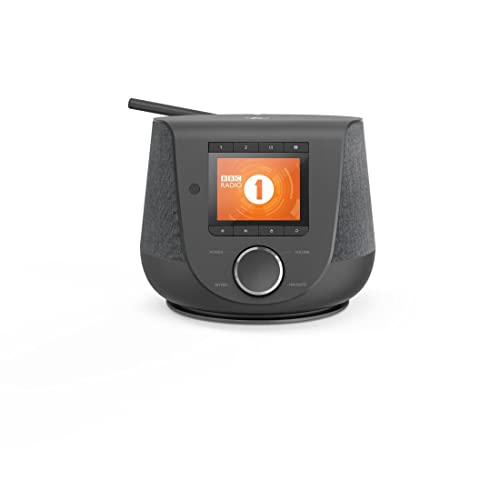 Hama Internetradio mit Digitalradio-Empfang & Handy-Ladefunktion, Smart Radio DIR3200SBT (WLAN/DAB/DAB+/FM, Bluetooth/Spotify Streaming, Stationstasten, Radio-Wecker, UNDOK-App) Mini Internet Radio von Hama