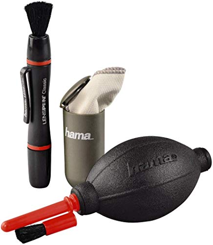 Hama Kamera Reinigungsset 3-teilig (Objektiv, Sensor & Kameralinse reinigen, mit Lenspen Reinigungsstift u. Objektivpinsel, Blasebalg mit Reinigungspinsel, Mikrofasertuch, für DSLR, Brille, Fernglas), 00005938 Hama Kamera Reinigungsset 3-teilig (Objektiv, Sensor & Kameralinse reinigen, mit Lenspen Reinigungsstift u. Objektivpinsel, Blasebalg mit Reinigungspinsel, Mikrofasertuch, für DSLR, Brille, Fernglas), 00005938 von Hama