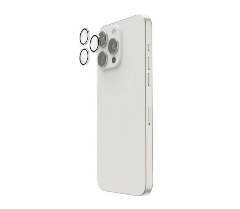 Hama Kameraschutzglas Kameraschutz für iPhone 15 Pro/Pro Max (Panzerglas 9H, 3 Einzellinsen) für iPhone 15 Pro/15 Pro Max, stoßfest, kratzfest, robust von Hama