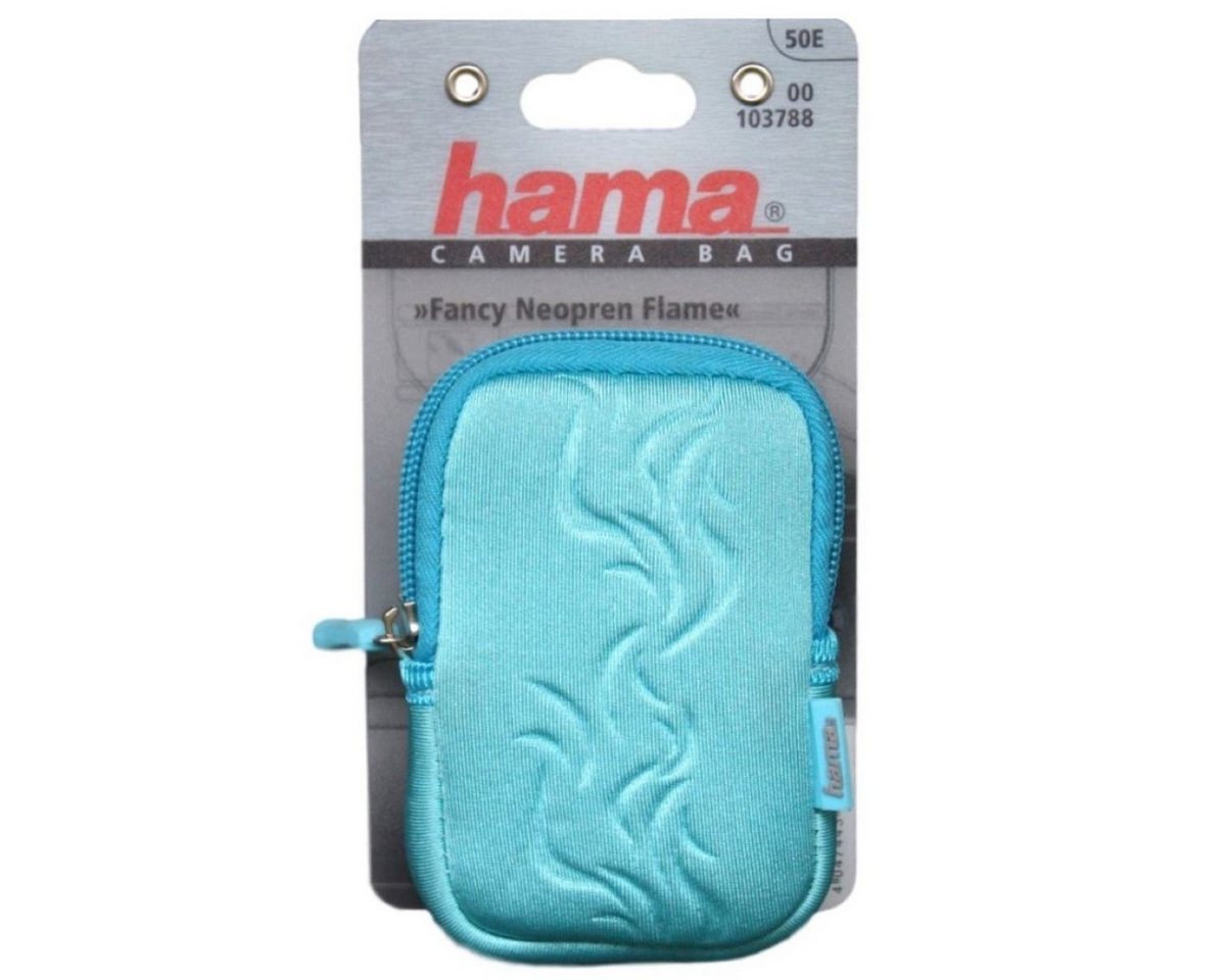 Hama Kameratasche Kamera-Tasche Fancy Neopren 50E Türkis, Gürtelschlaufe, Flexibles Neopren, Innenfach, für kleine Digitalkamera von Hama