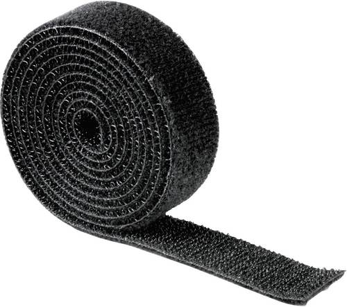 Hama Klett-Kabelbinder Nylon® Schwarz flexibel (L x B) 1000mm x 19mm 1 St. 00020543 von Hama
