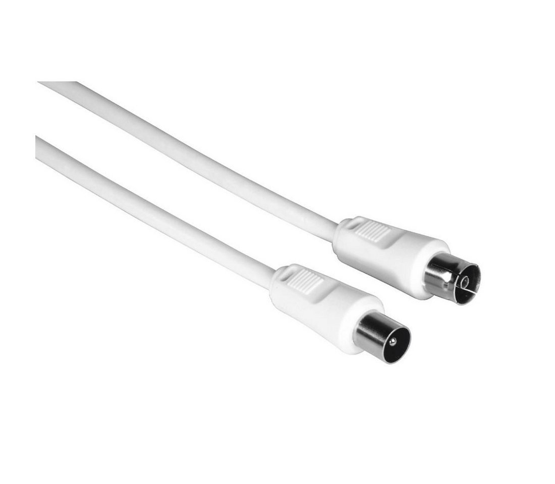 Hama Koaxialkabel 1,5m, IEC-Stecker, 75 dB, weiß – Antennen-Kabel für TV TV-Adapter Hama Koaxialkabel 1,5m, IEC-Stecker, 75 dB, weiß – Antennen-Kabel für TV TV-Adapter von Hama