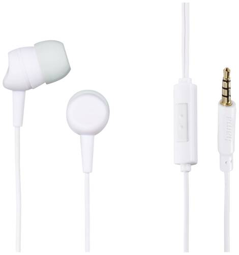 Hama Kooky HiFi In Ear Kopfhörer kabelgebunden Stereo Hellgrau, Weiß Mikrofon-Rauschunterdrückung von Hama