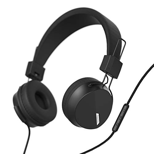 Hama Kopfhörer Next (On-Ear-Kopfhörer, Mikrofon 75 Hz - 20 kHz (2200 Ω), Kopfhörer 20 Hz - 20 kHz (32 Ohm), faltbar, 3,52 mm Klinkenstecker, einseitig, Länge 1,5 m) schwarz von Hama
