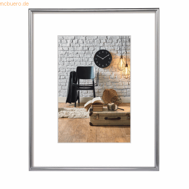 Hama Kunststoffrahmen Sevilla Dekor, Silber Matt, 70 x 100 cm Hama Kunststoffrahmen Sevilla Dekor, Silber Matt, 70 x 100 cm von Hama