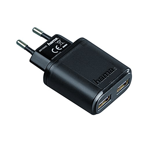 Hama Ladegerät USB Dual-Netzwerk für MP3/Smartphone und Tablet, 2.4 A, Controller Ic, Schwarz Hama Ladegerät USB Dual-Netzwerk für MP3/Smartphone und Tablet, 2.4 A, Controller Ic, Schwarz von Hama
