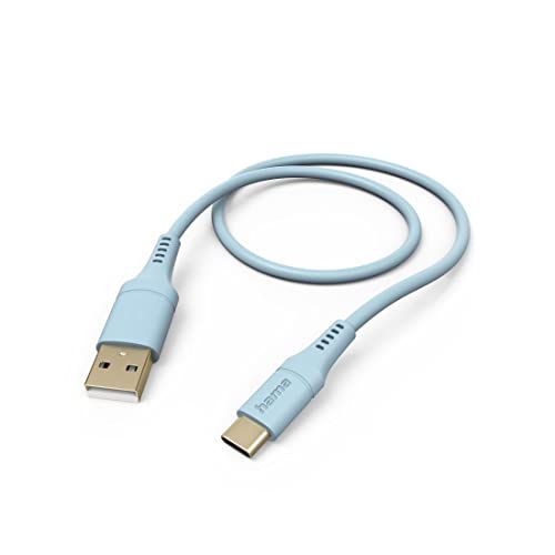 Hama Ladekabel Flexible, USB-A - USB-C, 1,5 m, Silikon, Blau von Hama