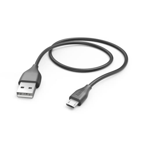 Hama Ladekabel USB A auf Micro USB, 1,5m (Schnellladung, Handy Ladekabel, Datenkabel, USB Kabel, Handykabel, Ladekabel USB Typ A, Micro-USB, maximal kompatibel) schwarz von Hama