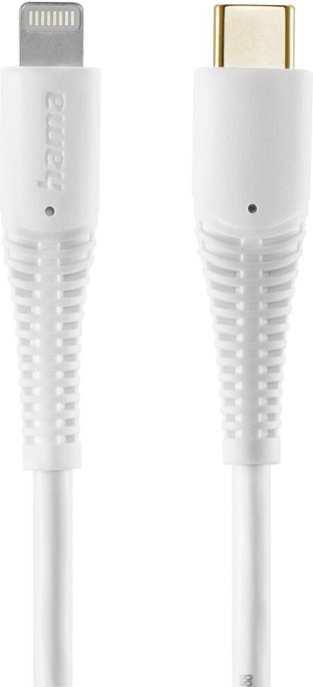 Hama Ladekabel USB-C - Lightning 1.5m Weiß (00086408) von Hama