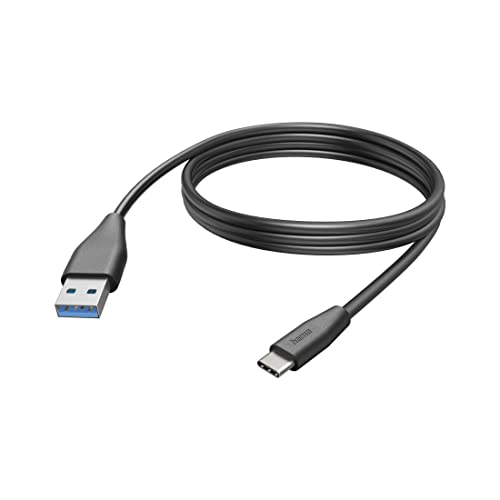 Hama Ladekabel USB C auf USB A, 3m (Schnellladung, Handy Ladekabel, Datenkabel, USB Kabel, Handykabel, Ladekabel USB Typ C, USB Typ A, maximal kompatibel) schwarz von Hama