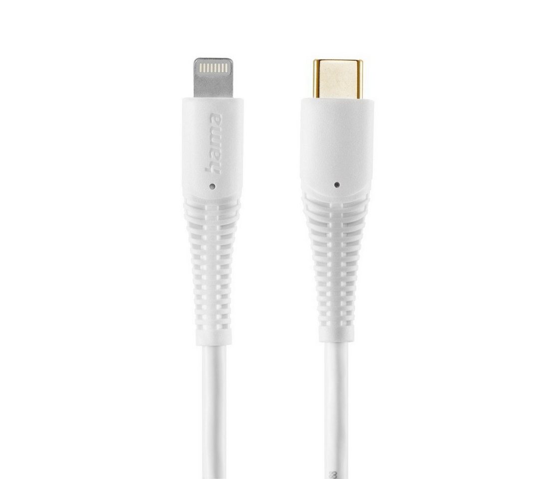 Hama Ladekabel für Apple iPhone, iPad, iPod, USB C auf Lightning Weiß 1,5 m USB-Kabel, Lightning, USB-C, (150 cm), Handykabel, Highspeed Datenübertragung 480Mbit/s, PVC, USB 2.0 von Hama