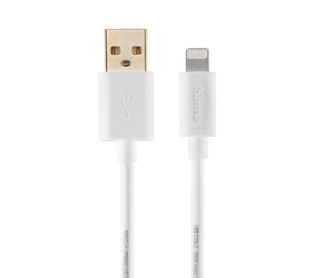 Hama Ladekabel für Smartphones und Tablets 1,5 m, USB-A auf Lightning, Weiß USB-Kabel, Lightning, USB Typ A, (150 cm) von Hama