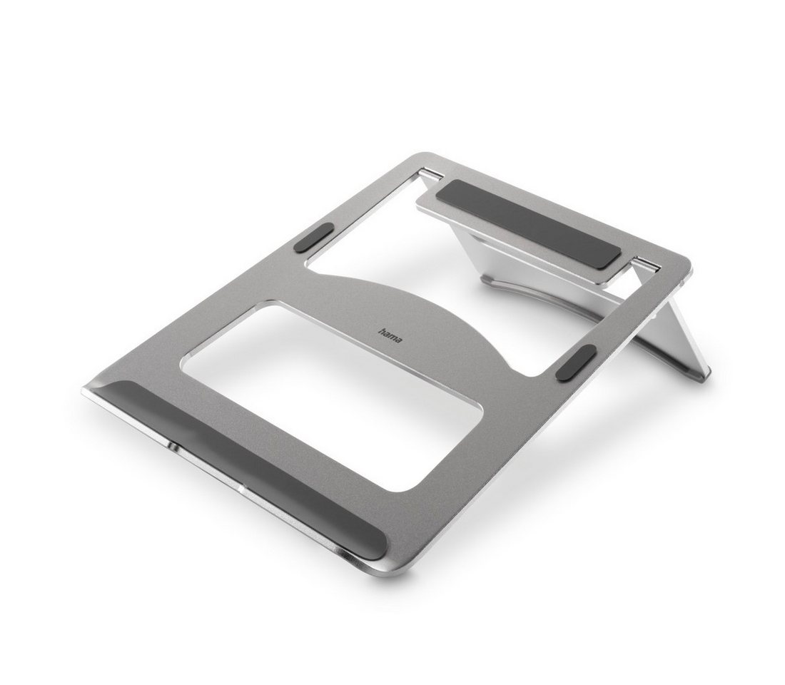 Hama Laptop-Stand "Aluminium", faltbar, bis 40 cm (15,6), Silber Laptop-Ständer, (bis 15,6 Zoll, Notebook Ständer) von Hama