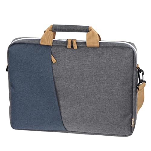 Hama Laptop Tasche bis 13.3 Zoll (Notebook Tasche für Laptop, Tablet, MacBook, Chromebook bis 13,3 Zoll, Umhängetasche als Arbeitstasche oder Schultasche für Herren und Damen) blau grau von Hama
