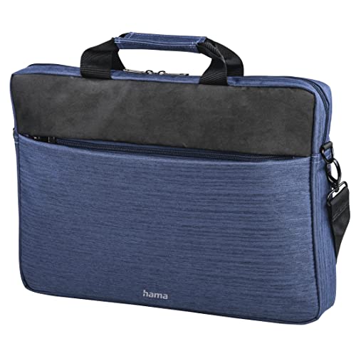 Hama Laptop Tasche bis 14.1 Zoll (Notebook Tasche für Laptop, Tablet, MacBook, Chromebook bis 14,1 Zoll, Umhängetasche als Arbeitstasche oder Schultasche für Herren und Damen) Dunkelblau von Hama