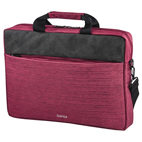 Hama Laptop Tasche bis 14.1 Zoll (Notebook Tasche für Laptop, Tablet, MacBook, Chromebook bis 14,1 Zoll, Umhängetasche als Arbeitstasche oder Schultasche für Herren und Damen) Rot von Hama