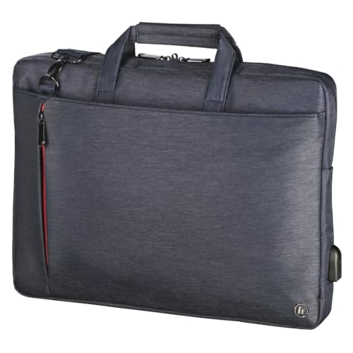 Hama Laptop Tasche bis 14.1 Zoll (Notebook Tasche für Laptop, Tablet, MacBook, Chromebook bis 14,1 Zoll, Umhängetasche als Arbeitstasche oder Schultasche für Herren und Damen) blau von Hama