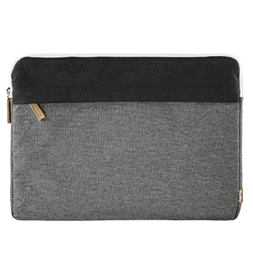 Hama Laptop Tasche bis 15.6 Zoll (Notebook Tasche für Laptop, Tablet, MacBook, Chromebook bis 15,6 Zoll, Umhängetasche als Arbeitstasche oder Schultasche für Herren und Damen) schwarz grau von Hama