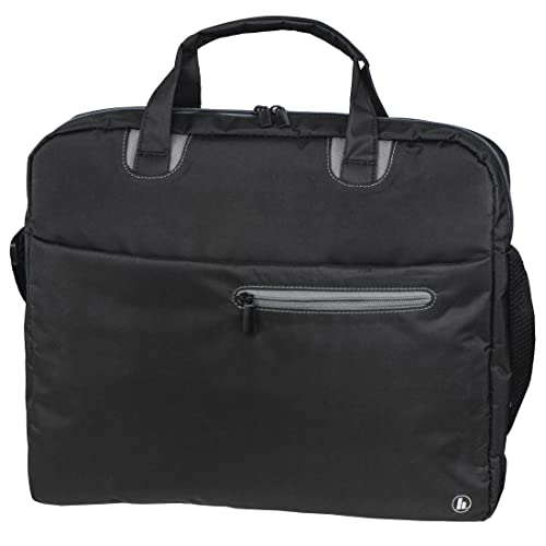 Hama Laptop Tasche bis 15.6 Zoll (Notebook Tasche für Laptop, Tablet, MacBook, Chromebook bis 15,6 Zoll, Umhängetasche als Arbeitstasche oder Schultasche für Herren und Damen) schwarz grau von Hama