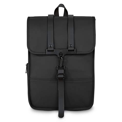 Hama Laptoprucksack 15.6 Zoll, 40 cm (Laptoptasche für Damen und Herren, Leichter Rucksack aus wasserabweisendem Material, Tasche mit Tabletfach, verstellbaren Schultergurten, Trolleyband) schwarz von Hama