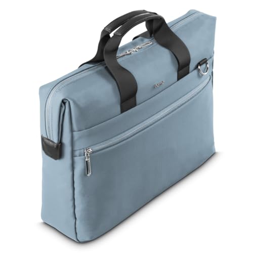 Hama Laptoptasche „Ultimate“ (für Laptops 34-36 cm, 13,3-14,1“, gepolstert, wasserabweisend, Elegante Businesstasche mit Tabletfach 11“, viele Fächer, Schultergurt, Trolleyschlaufe) blau von Hama