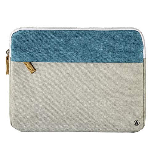 Hama Laptoptasche "Florenz" gepolstert (Notebook Hülle zum Schutz vor Kratzern und Staub, Notebook Tasche für Damen und Herren, Laptophülle mit Platz für Zubehör, 25,6 cm, 10,1 Zoll) petrol, grau von Hama