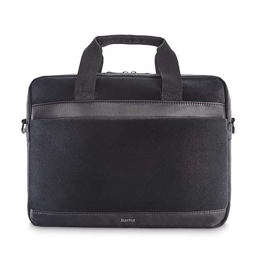 Hama Laptoptasche aus Samt (Laptoptasche 40-41 cm, Umhängetasche für PC und Tablet, Dokumententasche, Reisetasche, Arbeit, Damen und Herren), Schwarz von Hama